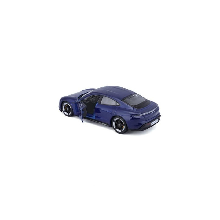 Bburago - Auta HOBBY, Porsche Taycan Turbo S, modrá, 1:24