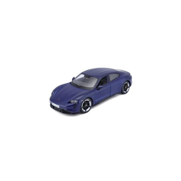 Bburago - Auta HOBBY, Porsche Taycan Turbo S, modrá, 1:24