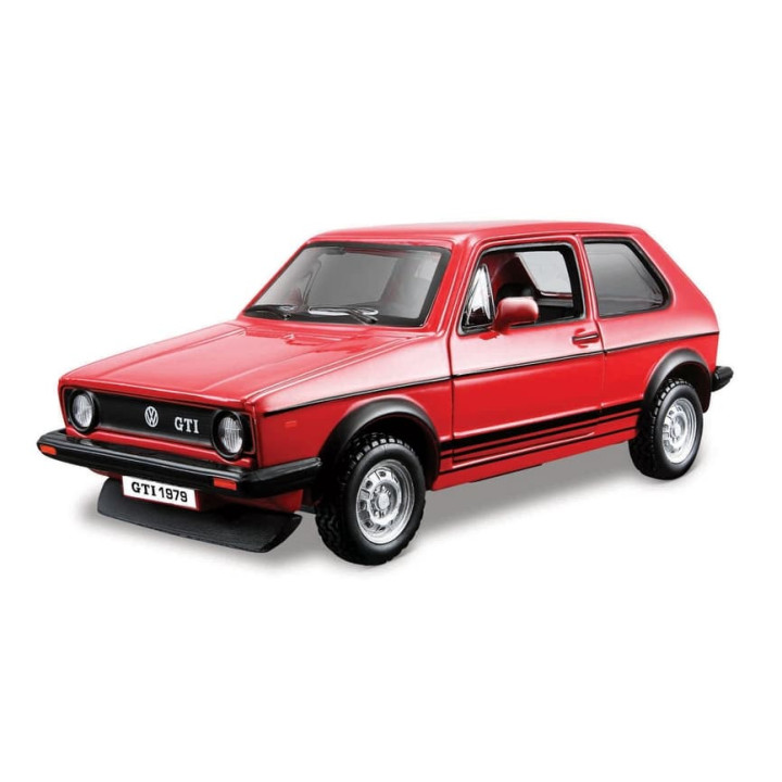 Bburago - Auta HOBBY, VW Golf Mk1 GTI (1979), červená, 1:32