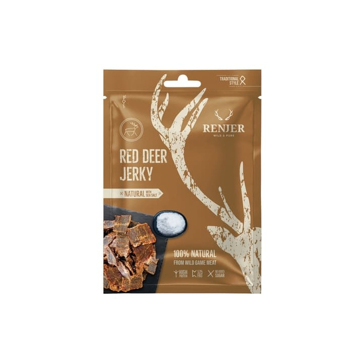 RENJER Modern Nordic Red Deer (Jeleni´) Jerky Sea Salt 25g