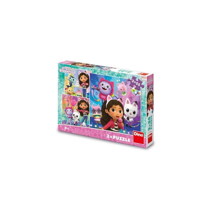Puzzle Gábinin kouzelný domek 3 x 55 dílků