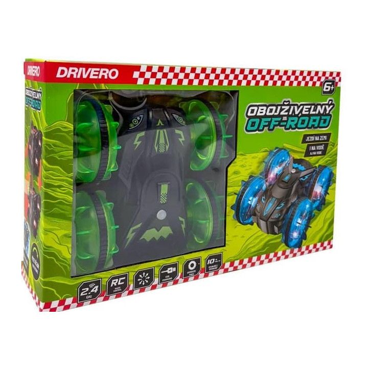DRIVERO RC Obojživelný offroad, zelený