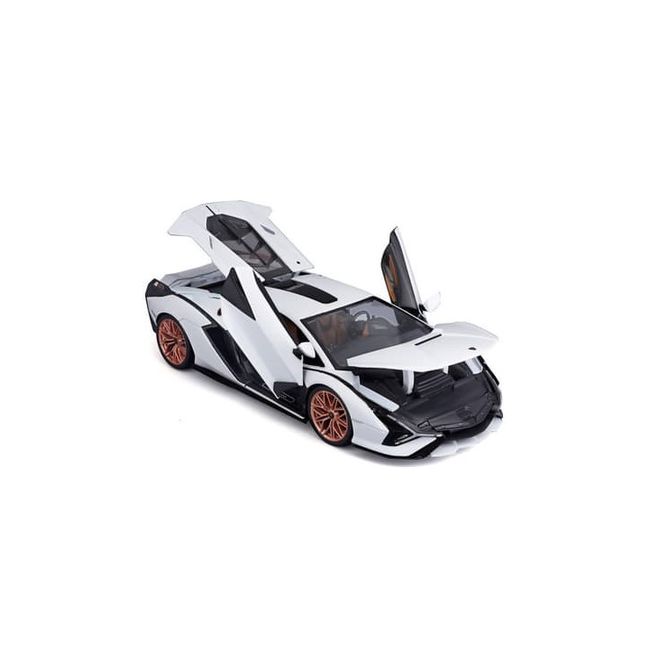 Bburago - Auta HOBBY, Lamborghini Sián FKP 37, bílá, 1:18