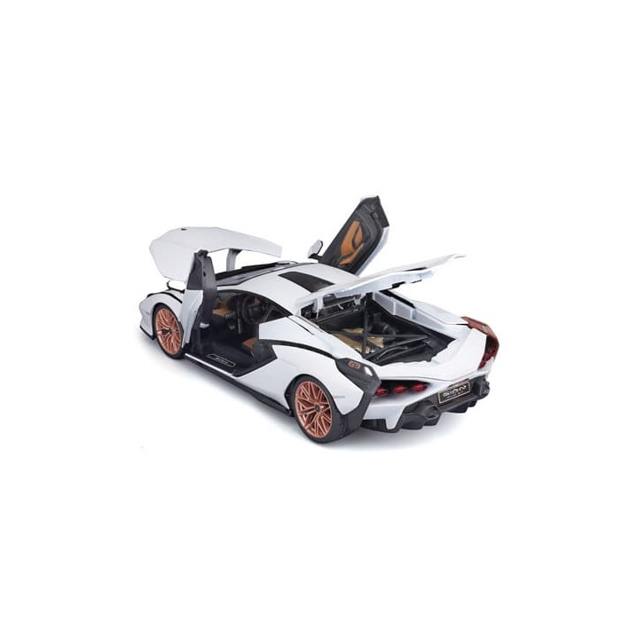 Bburago - Auta HOBBY, Lamborghini Sián FKP 37, bílá, 1:18