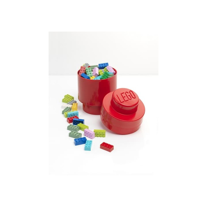 LEGO úložný box kulatý 123 x 183 mm - červená