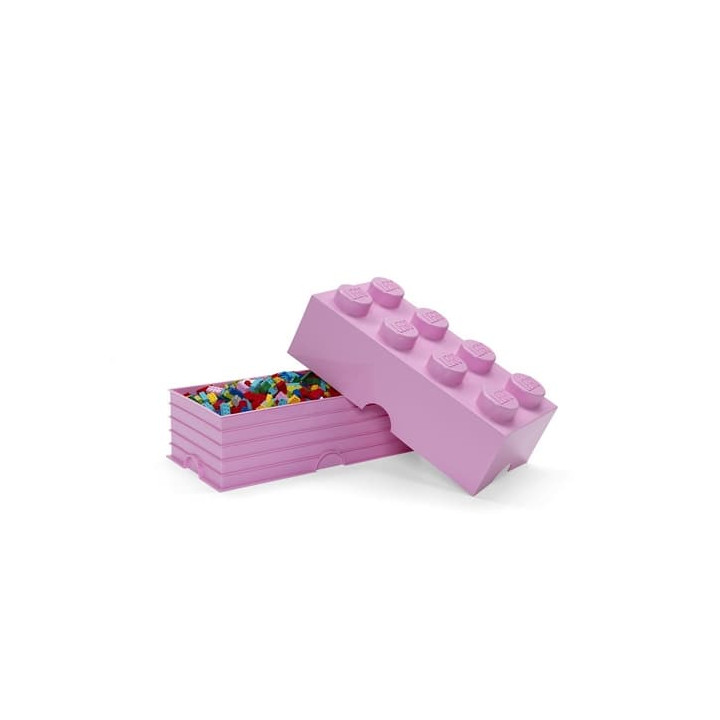 LEGO úložný box 8 - světle růžová