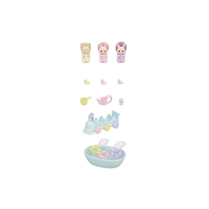 Sylvanian Families - Koupel trojčat králíčků