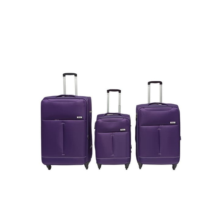 Bavy Cestovní kufr látkový Purple - set 3 ks