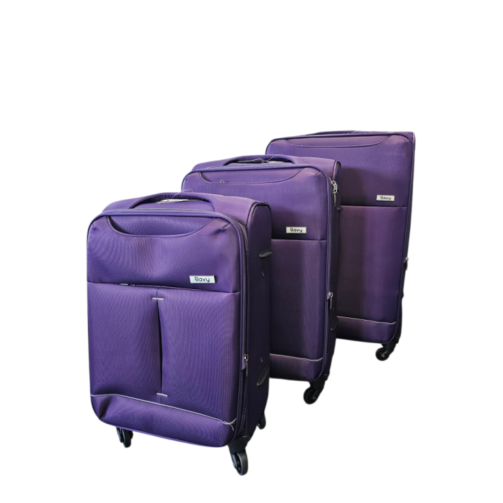 Bavy Cestovní kufr látkový Purple - set 3 ks
