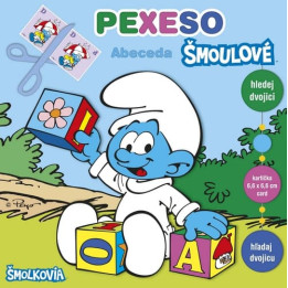 Pexeso sešitové vystřihovací s MAXI kartičkami - Šmoulí abeceda