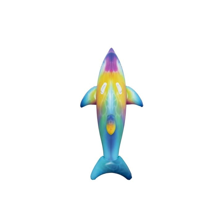 Nafukovací duhový delfín s úchyty Dolphin Daydream - 173 x 84 x 46 cm