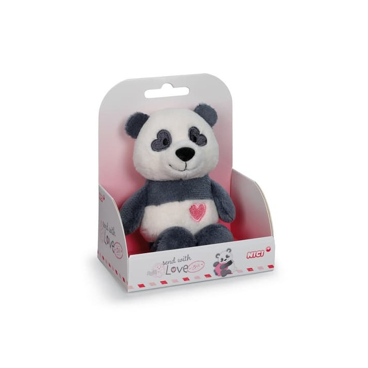NICI Plyšová panda Love v dárkové krabičce, 12 cm