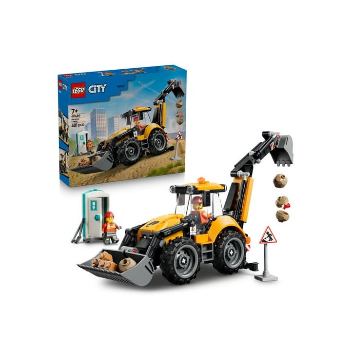 Lego City 60480 Žlutý nakladač s rypadlem