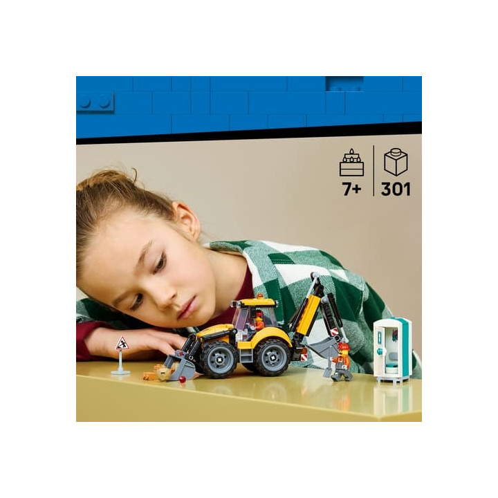 Lego City 60480 Žlutý nakladač s rypadlem