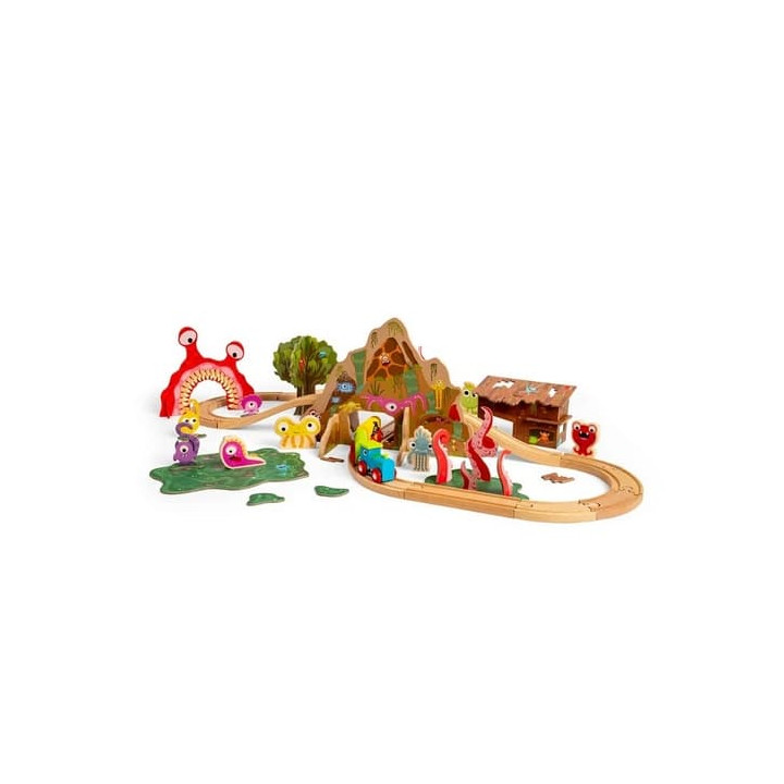 Bigjigs Rail Dřevěná vláčkodráha Příšerky