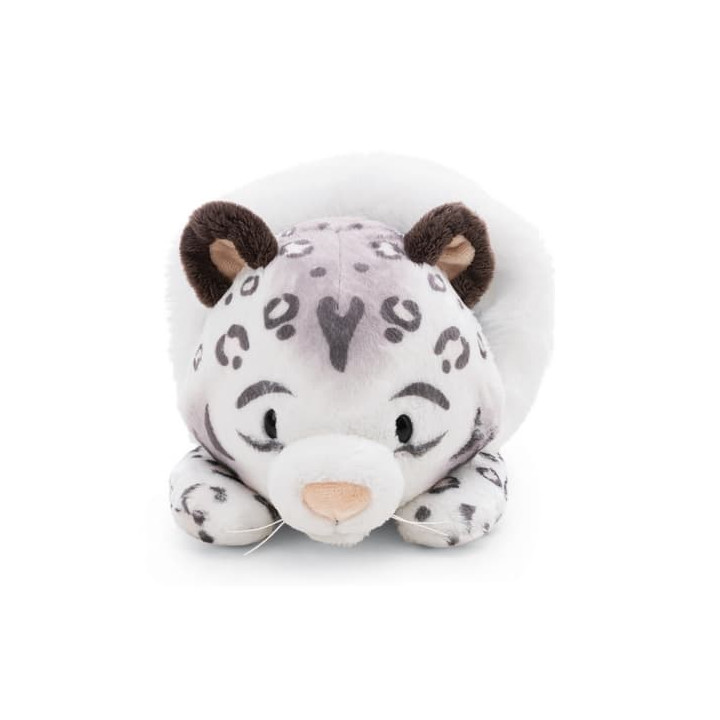 NICI GREEN Plyšový sněžný leopard Eleni Snowbell – ležící, 20 cm