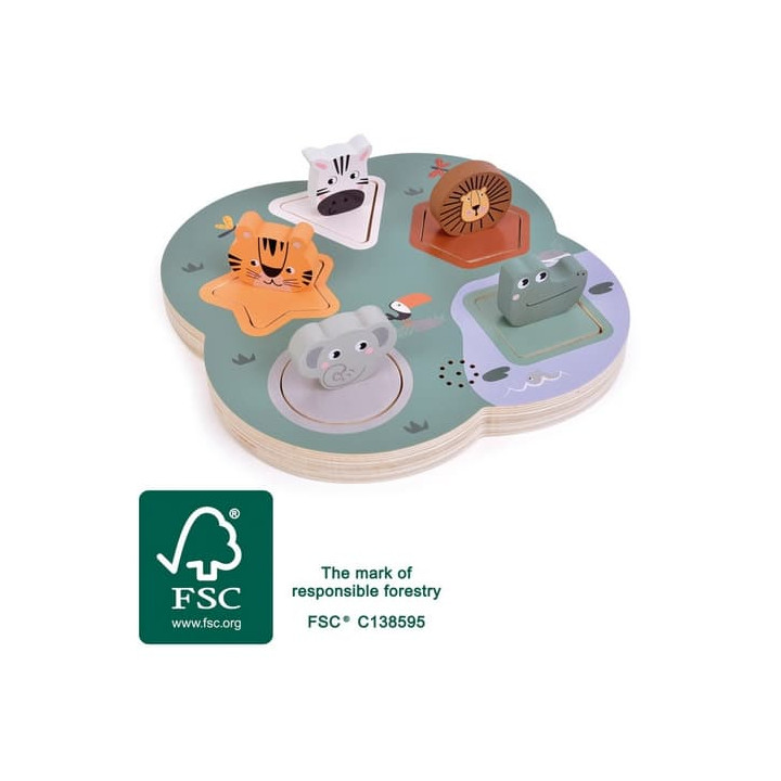 small foot 3D puzzle se zvuky zvířat Safari