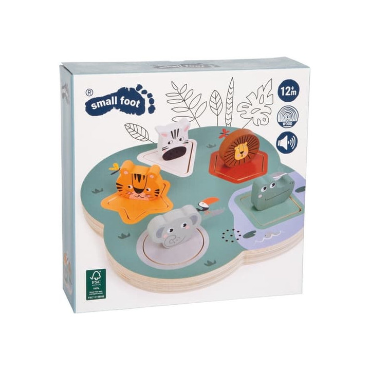 small foot 3D puzzle se zvuky zvířat Safari