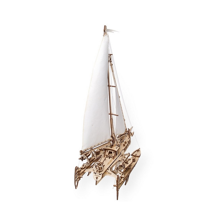 Ugears 3D dřevěné mechanické puzzle Plachetnice Merihobus (trimarán)