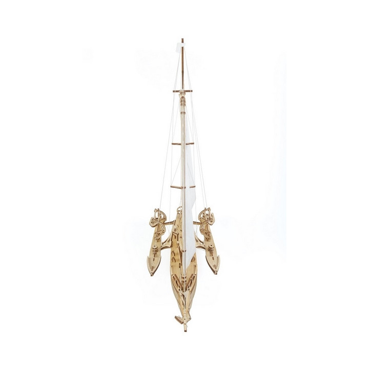 Ugears 3D dřevěné mechanické puzzle Plachetnice Merihobus (trimarán)