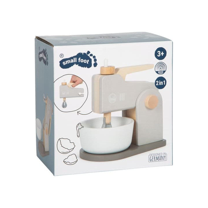 small foot Dřevěný kuchyňský robot 2 v 1 Tasty šedý