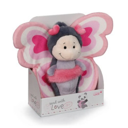 NICI Plyšový motýlek Love v dárkové krabičce, 21cm