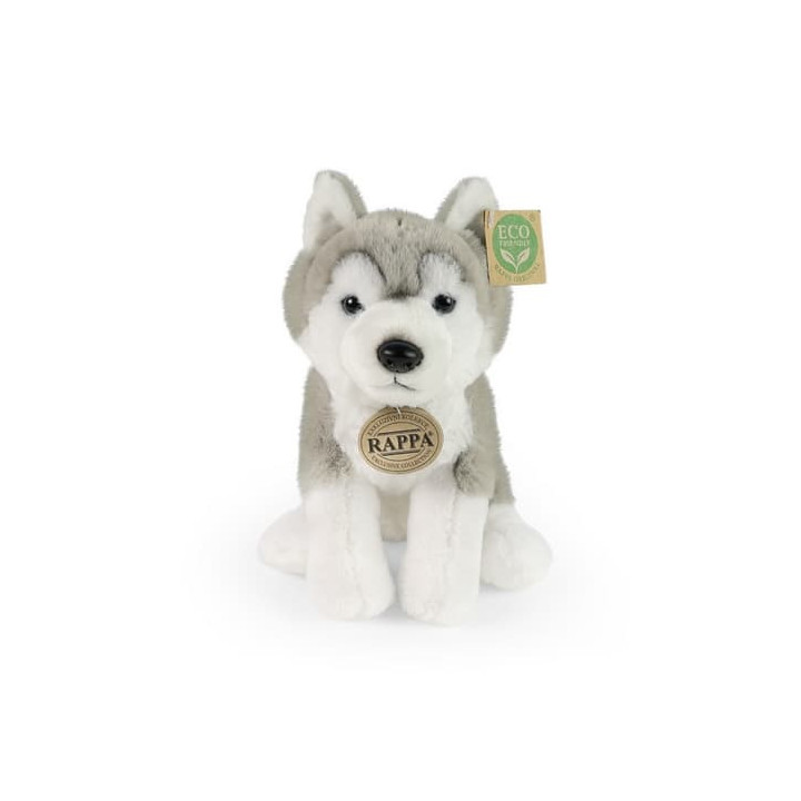 Rappa Plyšový pes husky sedící 23 cm SOFT COLLECTION, ECO-FRIENDLY