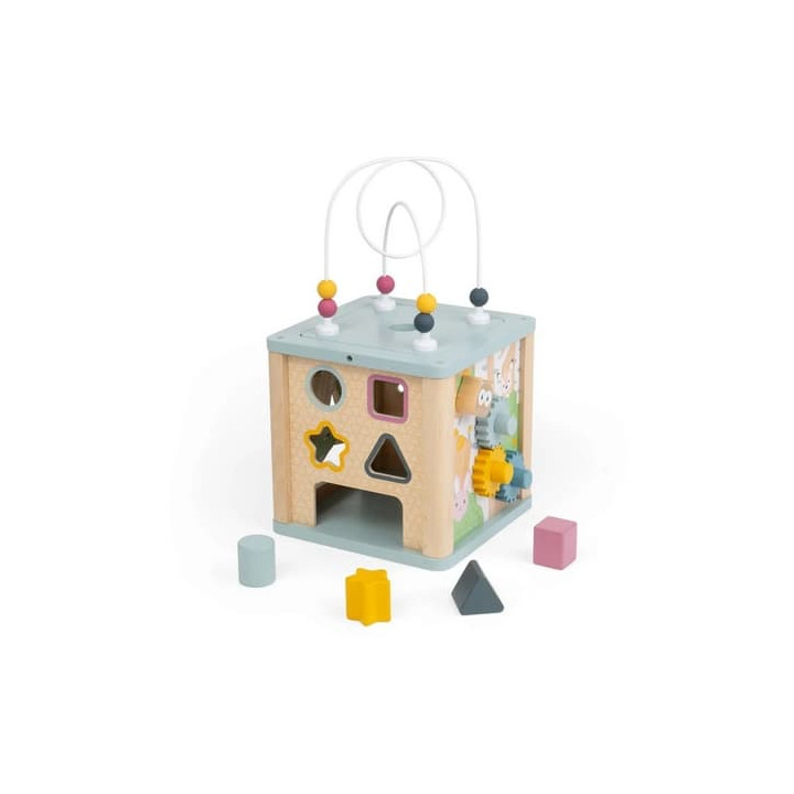 Bigjigs Toys Motorická aktivní kostka s labyrintem