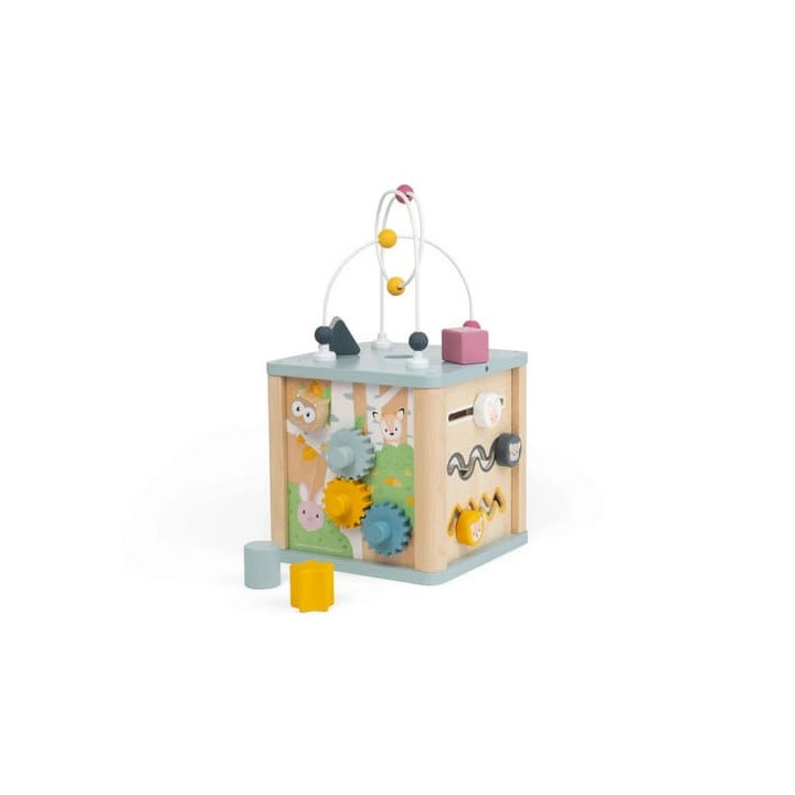 Bigjigs Toys Motorická aktivní kostka s labyrintem