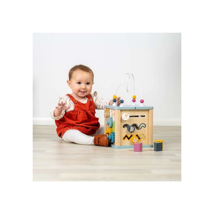 Bigjigs Toys Motorická aktivní kostka s labyrintem