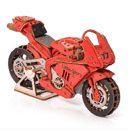 Little Story 3D dřevěná skládačka Grand Prix červený