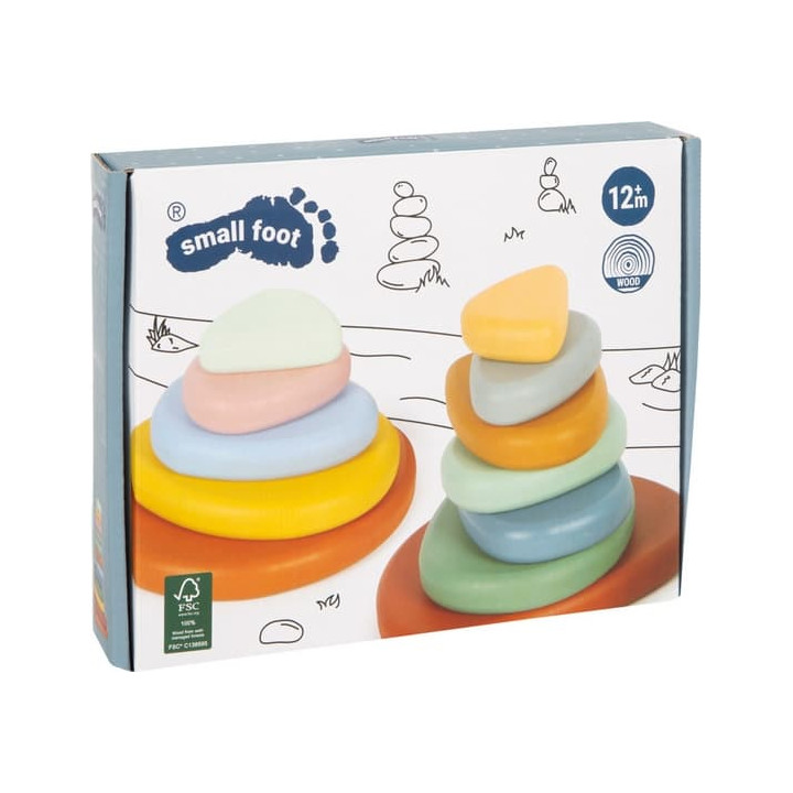 small foot Montessori říční kameny Balanční hra