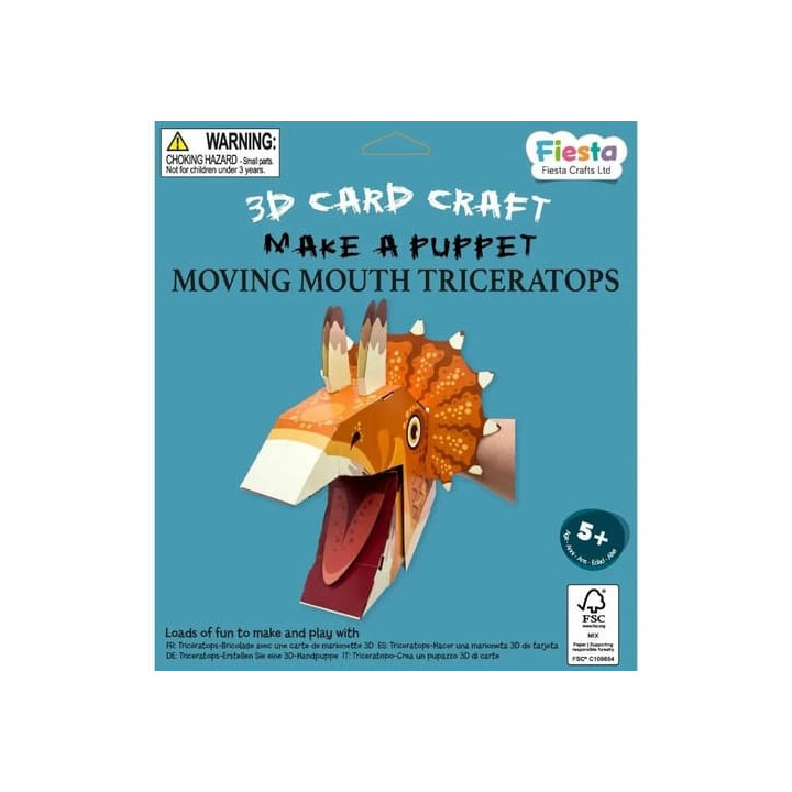 Fiesta Crafts Kreativní sada 3D loutka Triceratops
