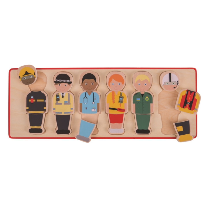 Bigjigs Toys Vkládací puzzle záchranářský tým