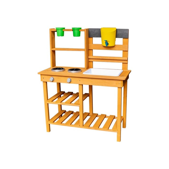 2Kids Toys Dřevěná zahradní kuchyňka s dřezem