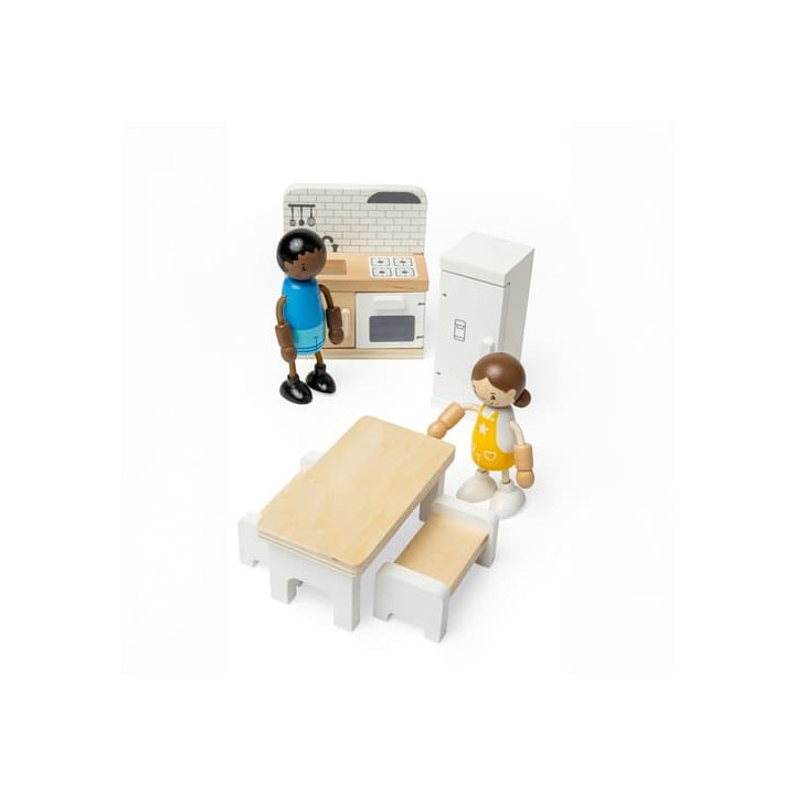 Bigjigs Toys Dřevěný nábytek do domečku pro panenky Kuchyň