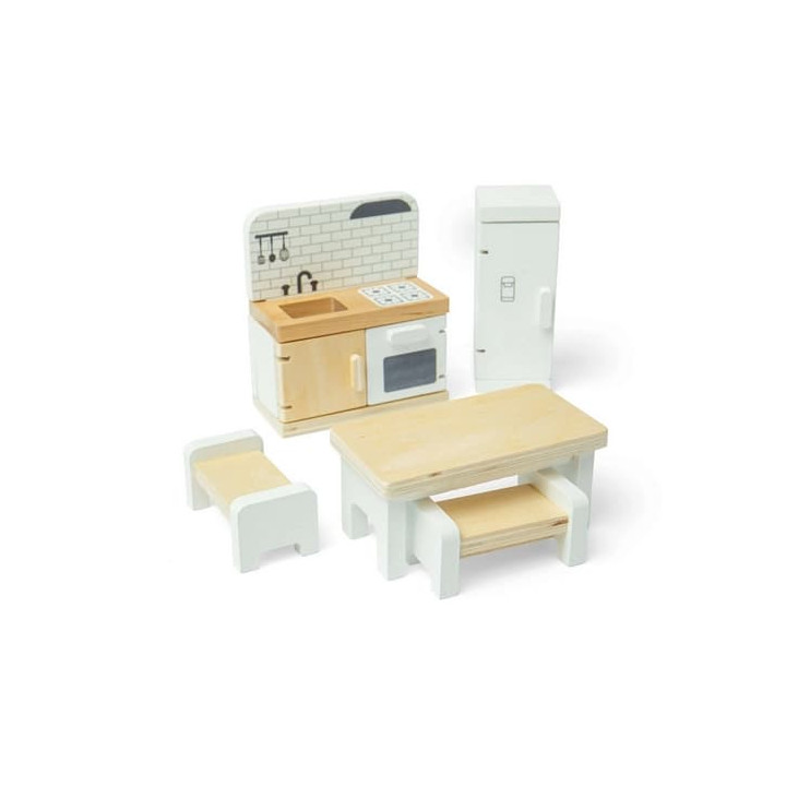 Bigjigs Toys Dřevěný nábytek do domečku pro panenky Kuchyň