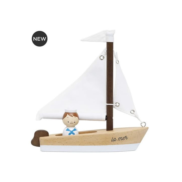 Le Toy Van Dřevěná plachetnice s kapitánem