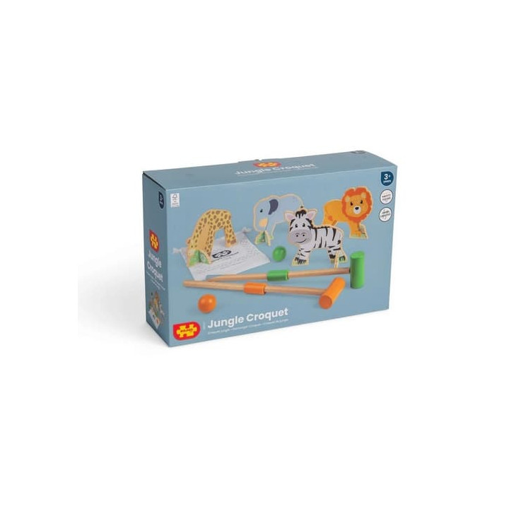 Bigjigs Toys Dřevěný kroket Džungle