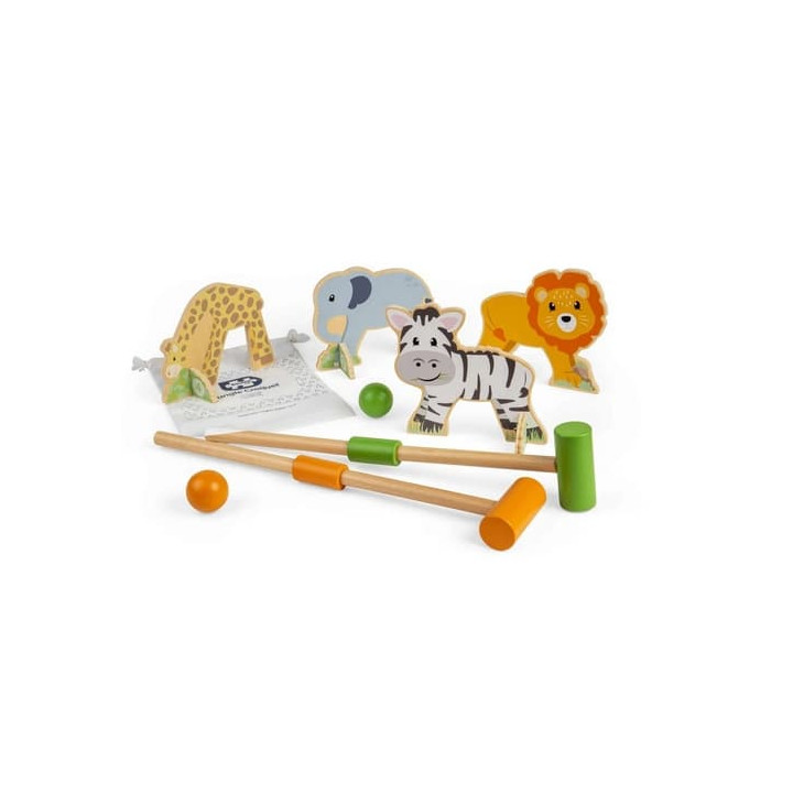 Bigjigs Toys Dřevěný kroket Džungle