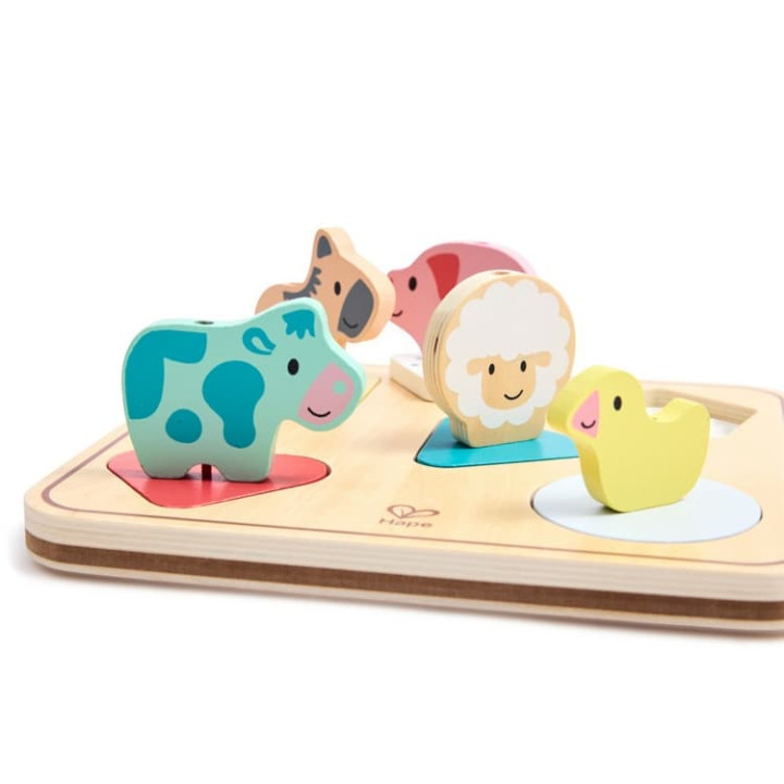 Puzzle se zvuky na desce - Zvířátka