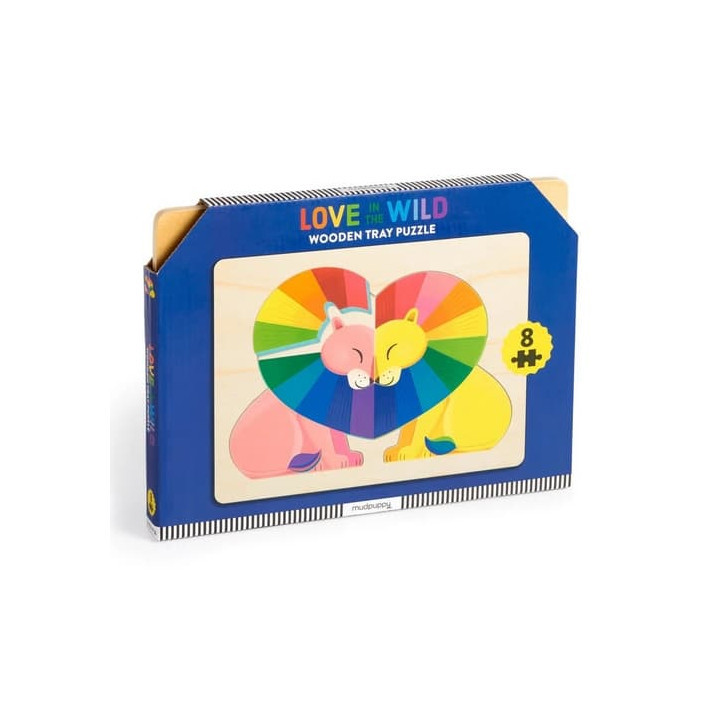 Mudpuppy Dřevěné puzzle Láska v divočině