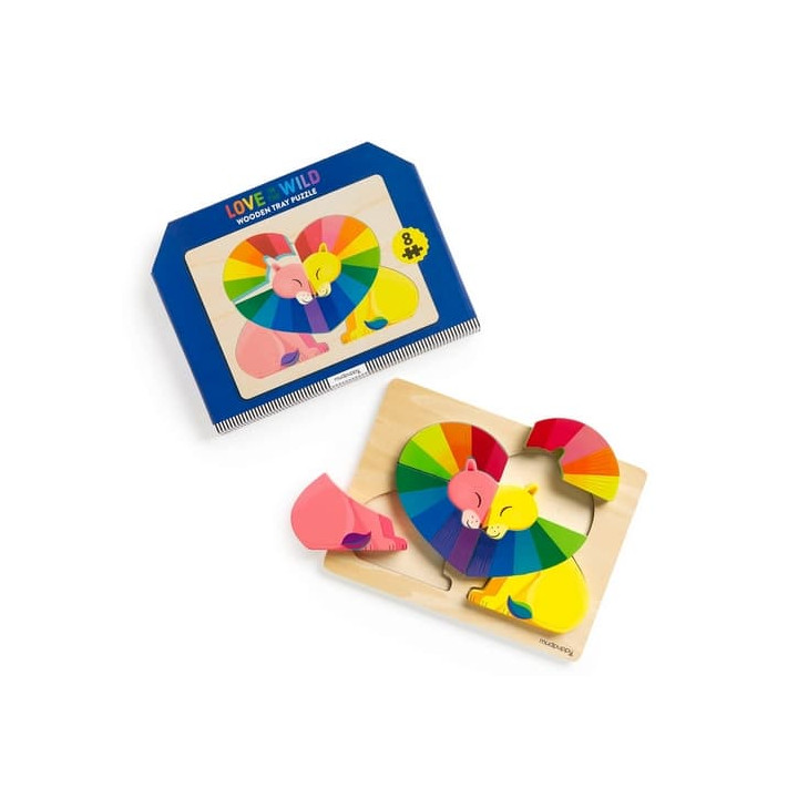 Mudpuppy Dřevěné puzzle Láska v divočině