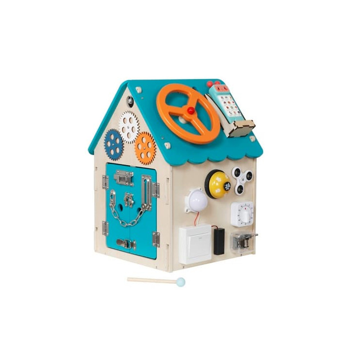 2Kids Toys Activity board Domeček tyrkysový
