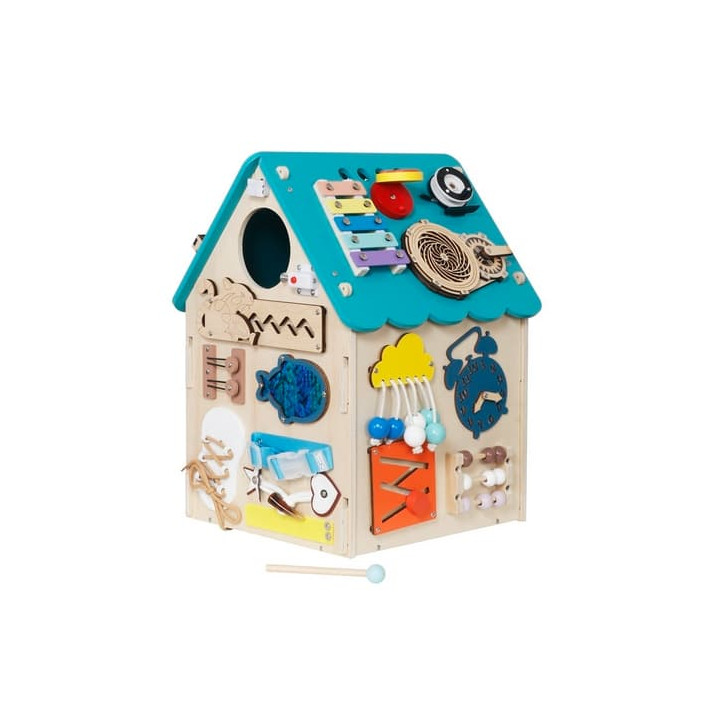 2Kids Toys Activity board Domeček tyrkysový