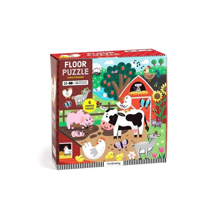 Mudpuppy Podlahové puzzle Kamarádi z farmy 25 dílků