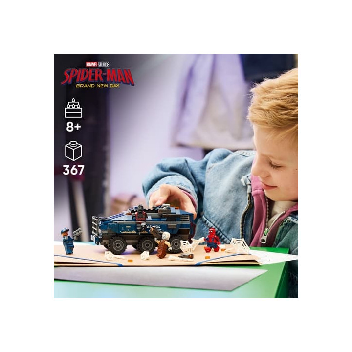 Lego Marvel 76349 Spider-Man a honička za vězeňským transportérem