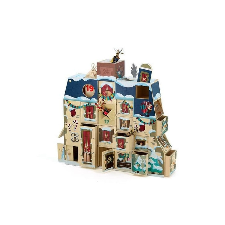 Vilac Dřevěný adventní kalendář k naplnění Domeček