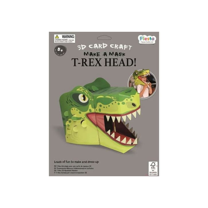 Fiesta Crafts Kreativní sada 3D maska T. rex