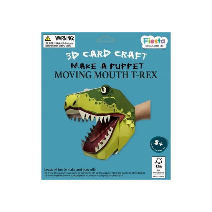 Fiesta Crafts Kreativní sada 3D loutka T. rex